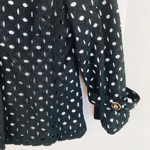 Charter Club Eyelet Blazer Black Size Petite Small - Picture 8 of 9